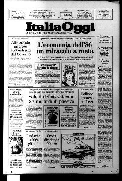 Italia oggi : quotidiano di economia finanza e politica